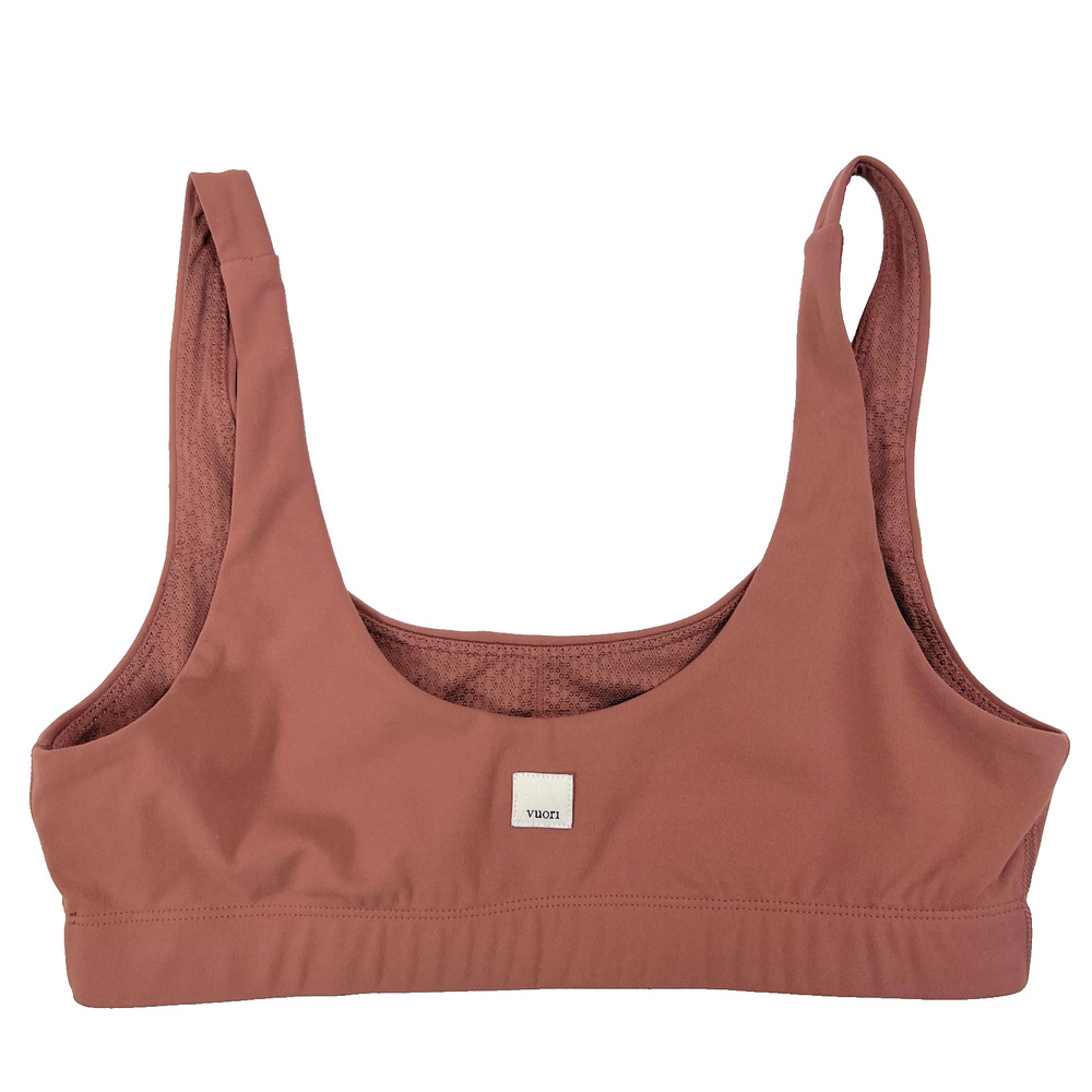 Vuori Daily Bra S Rosewood VW158 Sports Bra Mauve Clay Yoga Gym Pilates Scoop Sm